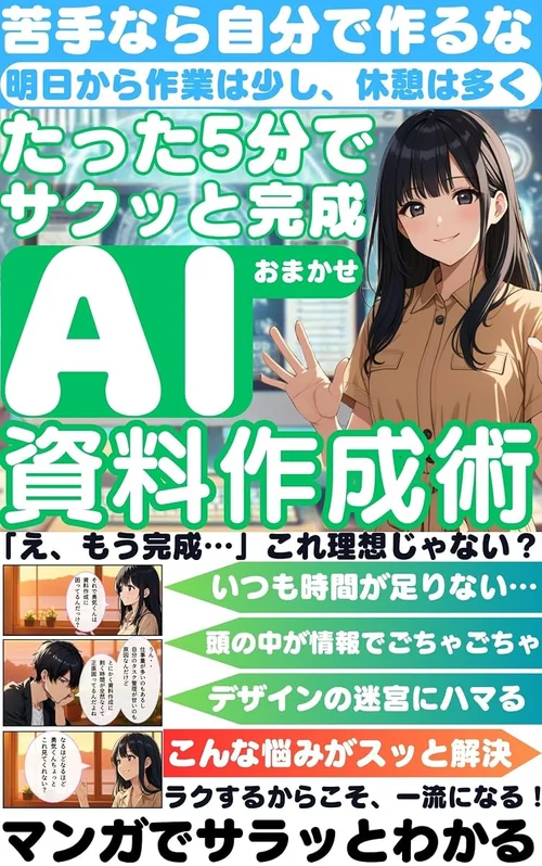 マンガでわかるたった5分でサクッと完成!AIおまかせ資料作成術の表紙